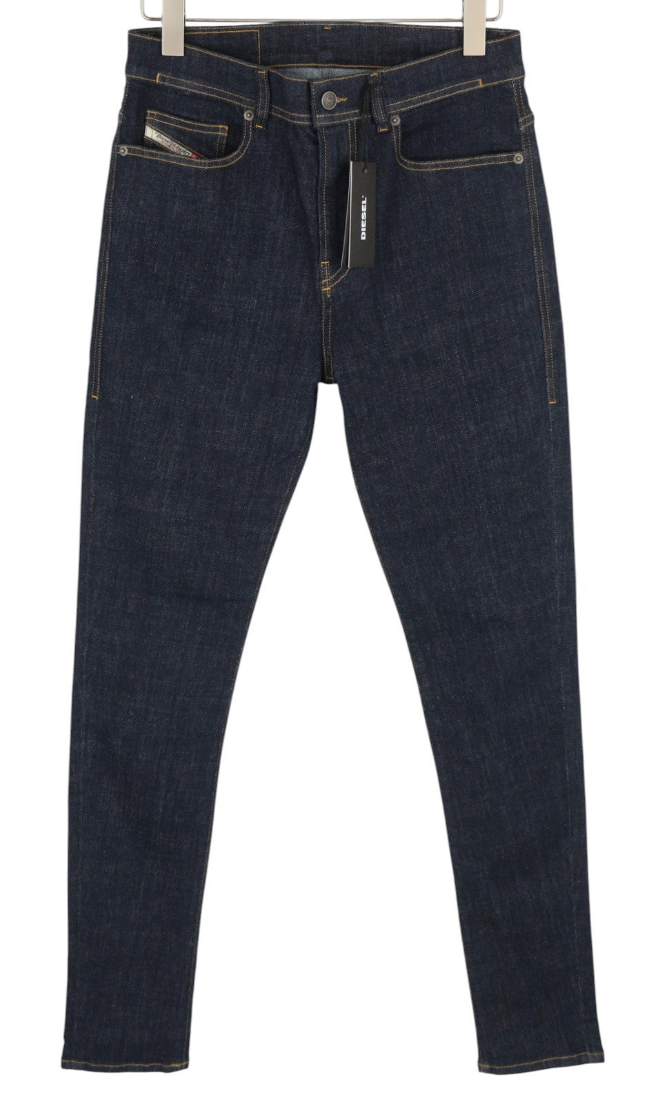 DIESEL D-Amny-Z Z9C33 vyriški džinsai W30/L32 Slim Fit su užtrauktukais ir kišenėmis tamsiai mėlynos spalvos džinsinis audinys 