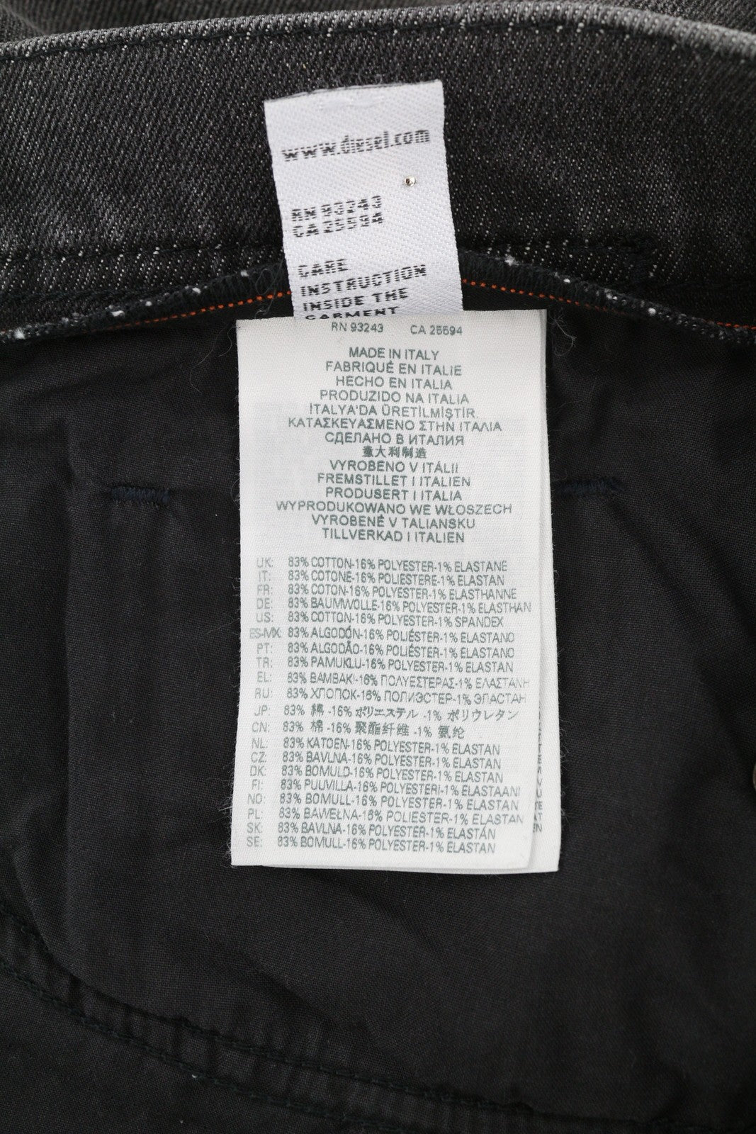 DIESEL D-Vocs 09B42 vyriški džinsai W32/L34, laisvo kirpimo, tamprūs, RRP 175 €, skalbti tamsūs 