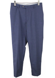 SUITSUPPLY Brescia Tux Men's UK38R Blue Pure Wool Pleated Slim Fit Trousers