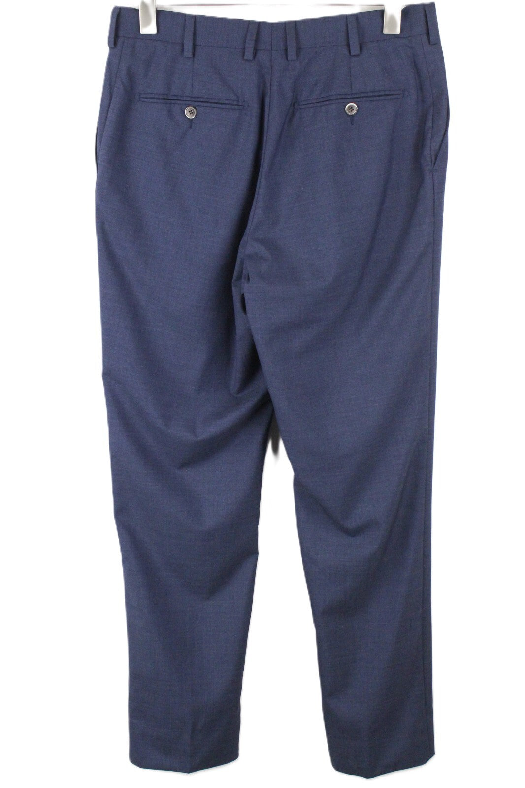 SUITSUPPLY Brescia Tux Men's UK38R Blue Pure Wool Pleated Slim Fit Trousers