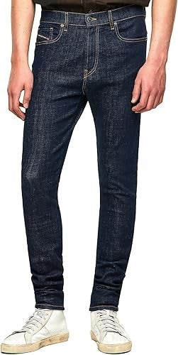 DIESEL D-Amny 009PC vyriški džinsai W30/L30 aptempti, tamprūs, užtrauktukai, tamsiai mėlyni 