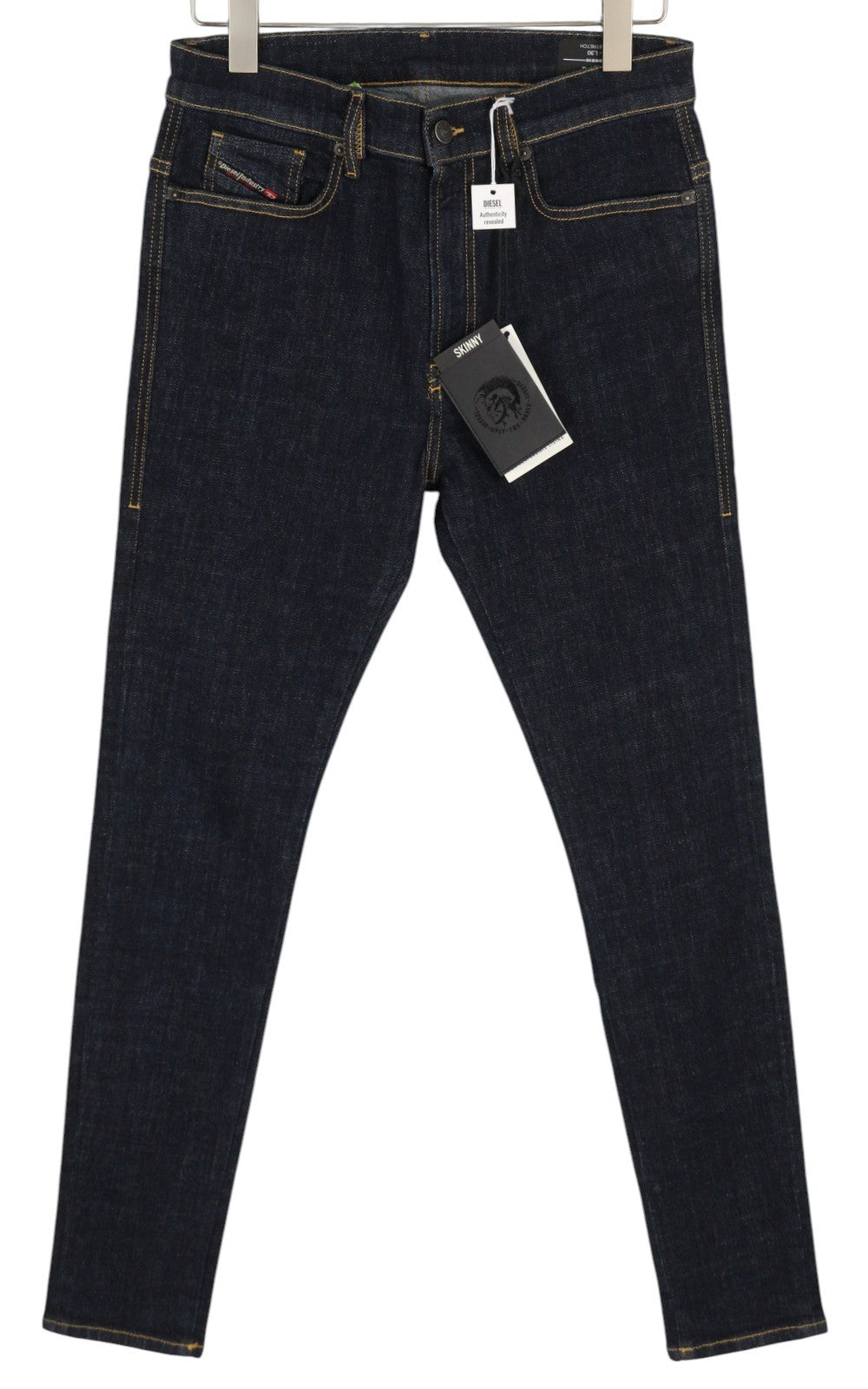 DIESEL D-Amny 009PC vyriški džinsai W30/L30 aptempti, tamprūs, užtrauktukai, tamsiai mėlyni 