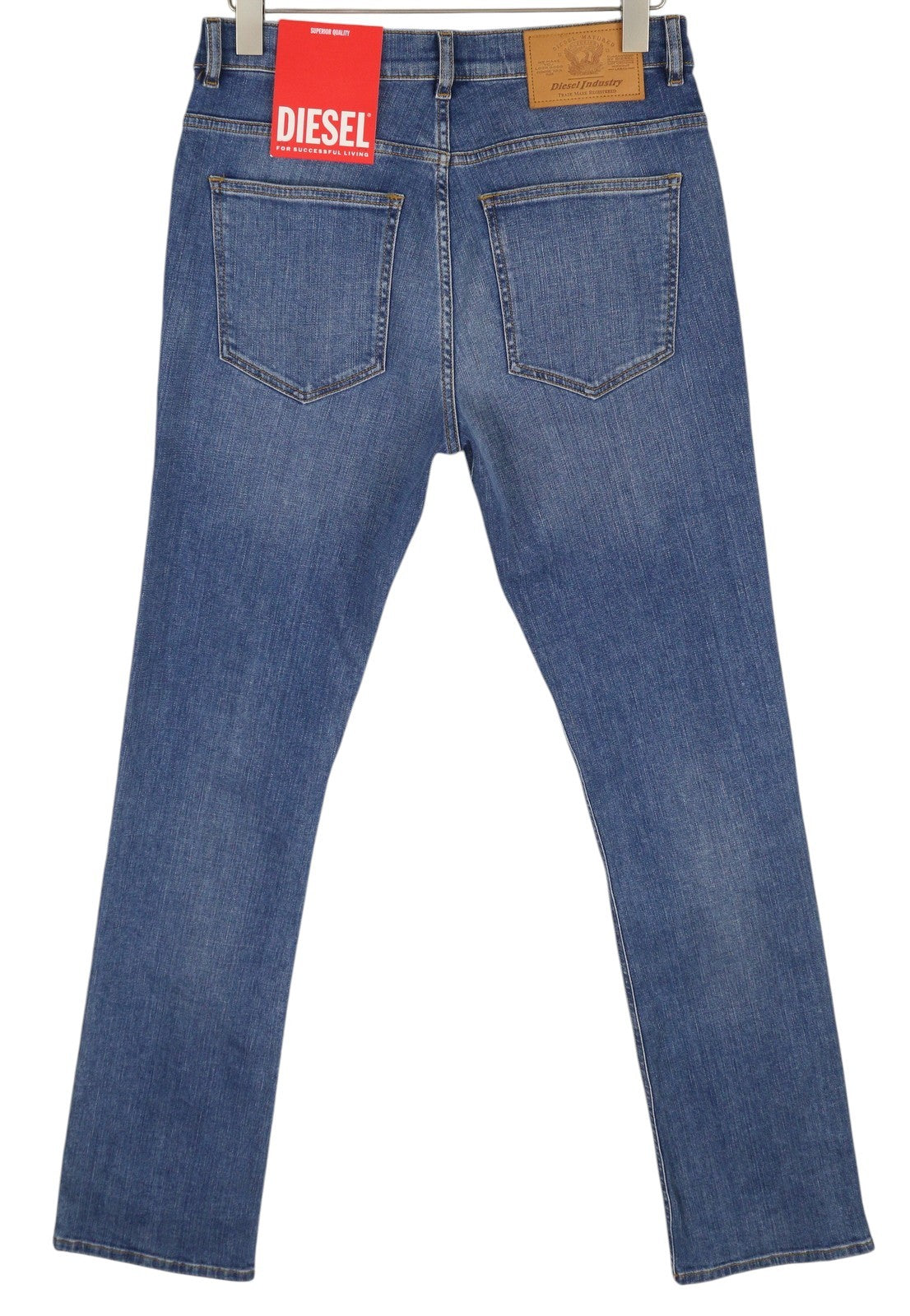 DIESEL 2021-NC 09D47 vyriški džinsai W31/L32 Slim Fit, plataus kirpimo, vidutinio juosmens, skalbti 