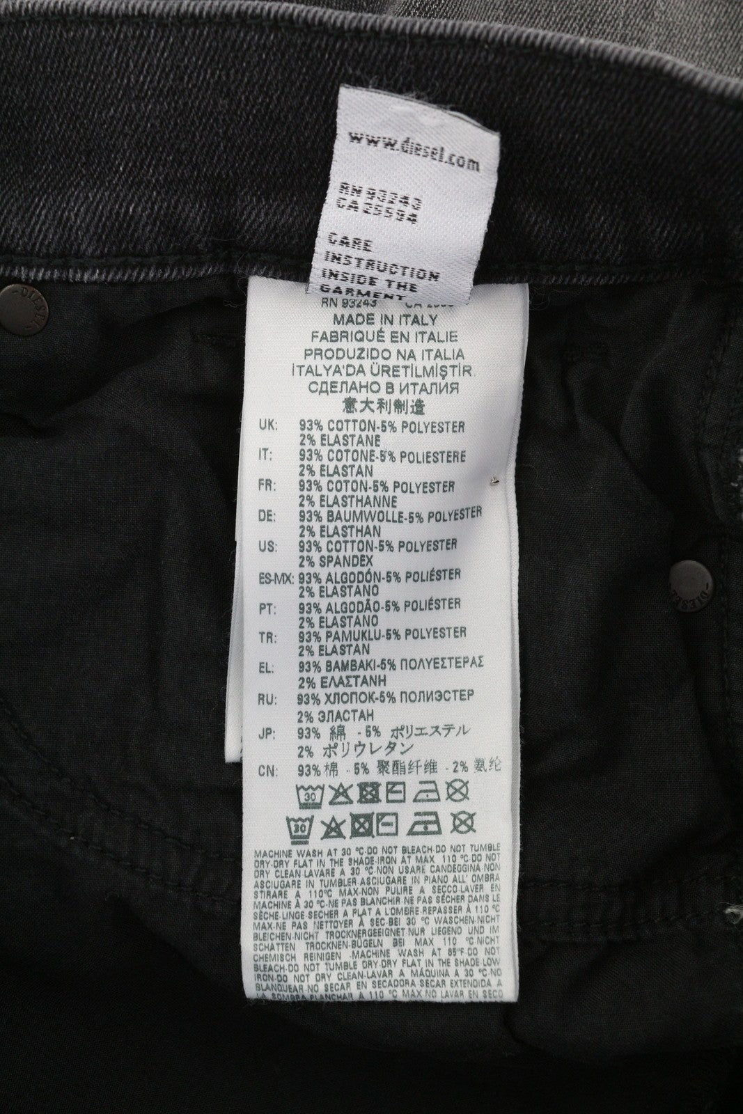 DIESEL D-Reeft Jogg 009SU vyriški džinsai W32/L32 aptempti, tamprūs, skalbti, tamsūs. 