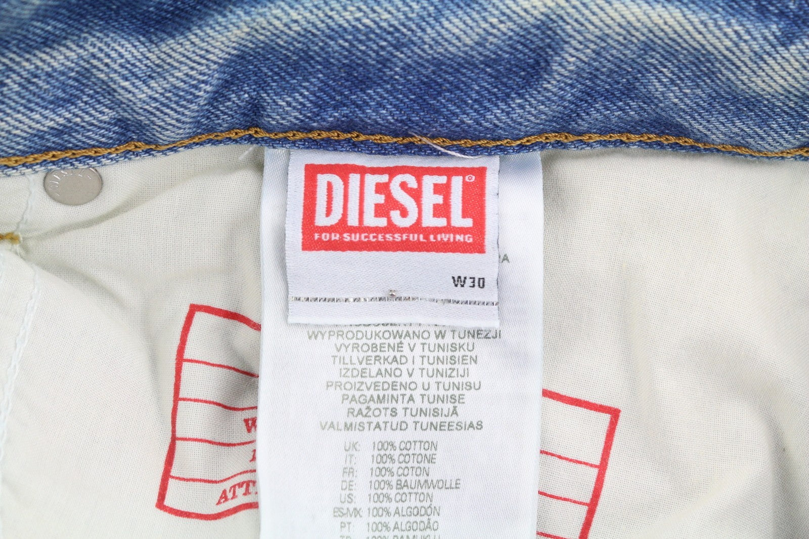 DIESEL 2010 09D79 Men Jeans W30/L34 Loose Fit Straight Leg Mid Waist RRP€250