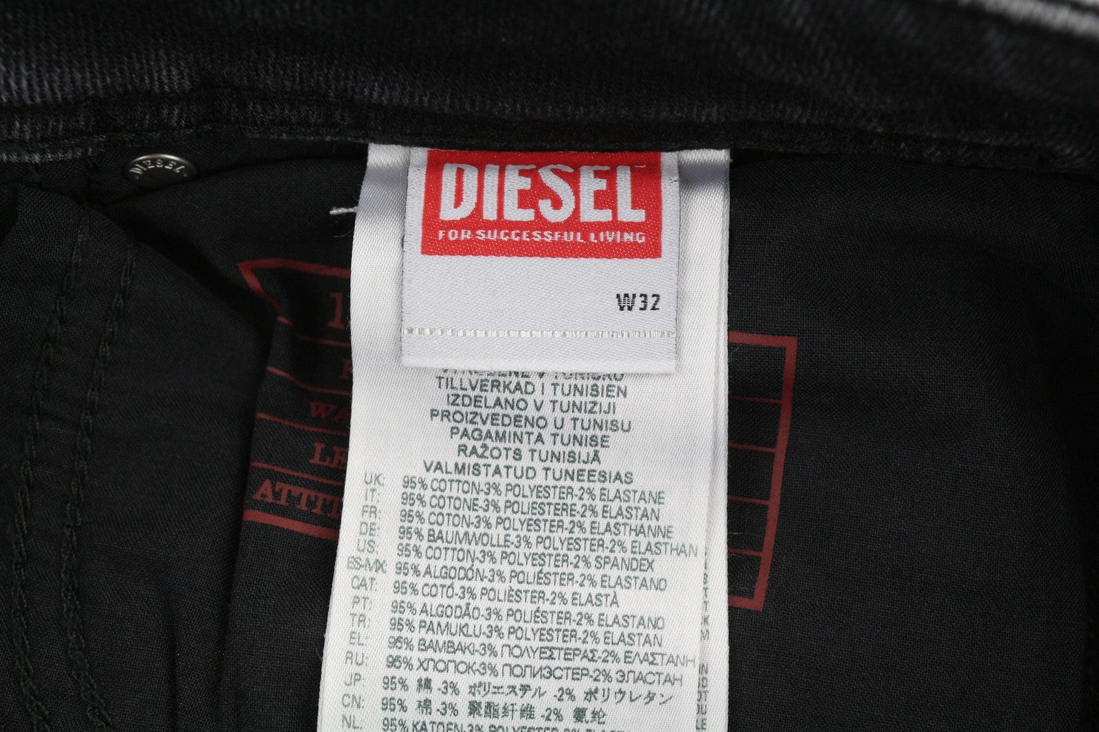 DIESEL 1979 Sleenker 0EIAG Men Jeans W32/L32 Skinny Fit Low Waist Washed Denim