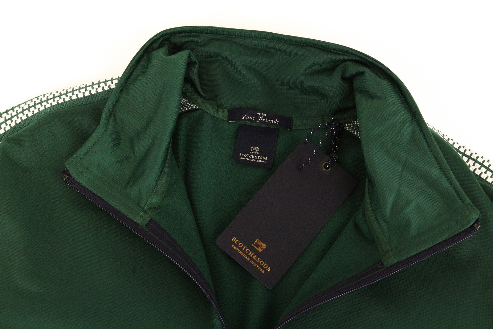 SCOTCH &amp; SODA vyriškas džemperis su aukštu kaklu, žalias, klasikinio stiliaus, XL dydžio 