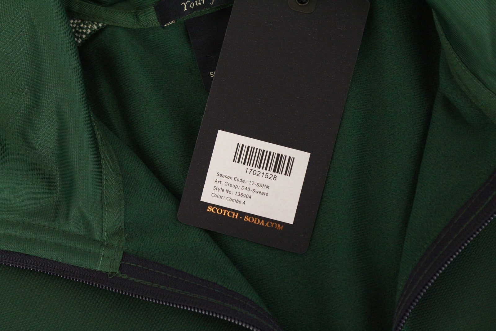 SCOTCH &amp; SODA vyriškas džemperis su aukštu kaklu, žalias, klasikinio stiliaus, XL dydžio 