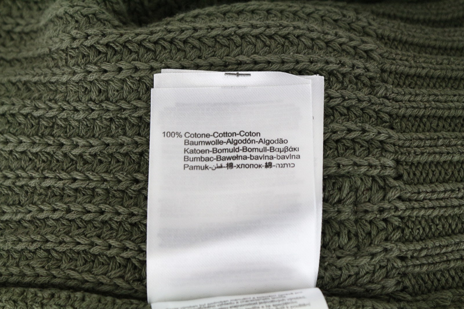 REPLAY vyriškas XL dydžio žalias ilgomis rankovėmis megztinis iš grynos medvilnės 