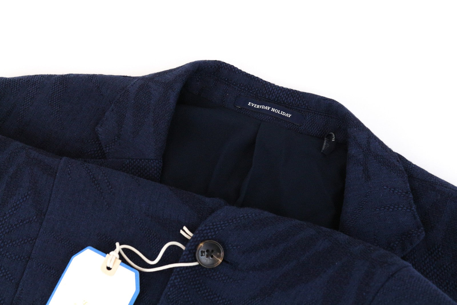 SCOTCH & SODA Men's Blazer L Slim Fit Navy Linen Melange Summer Classic