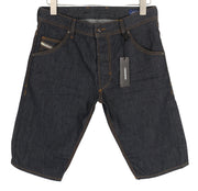 DIESEL Kroshort R8E50 vyriški šortai W29 džinsinis tamsiai mėlynas su sagomis laisvalaikio stiliumi 