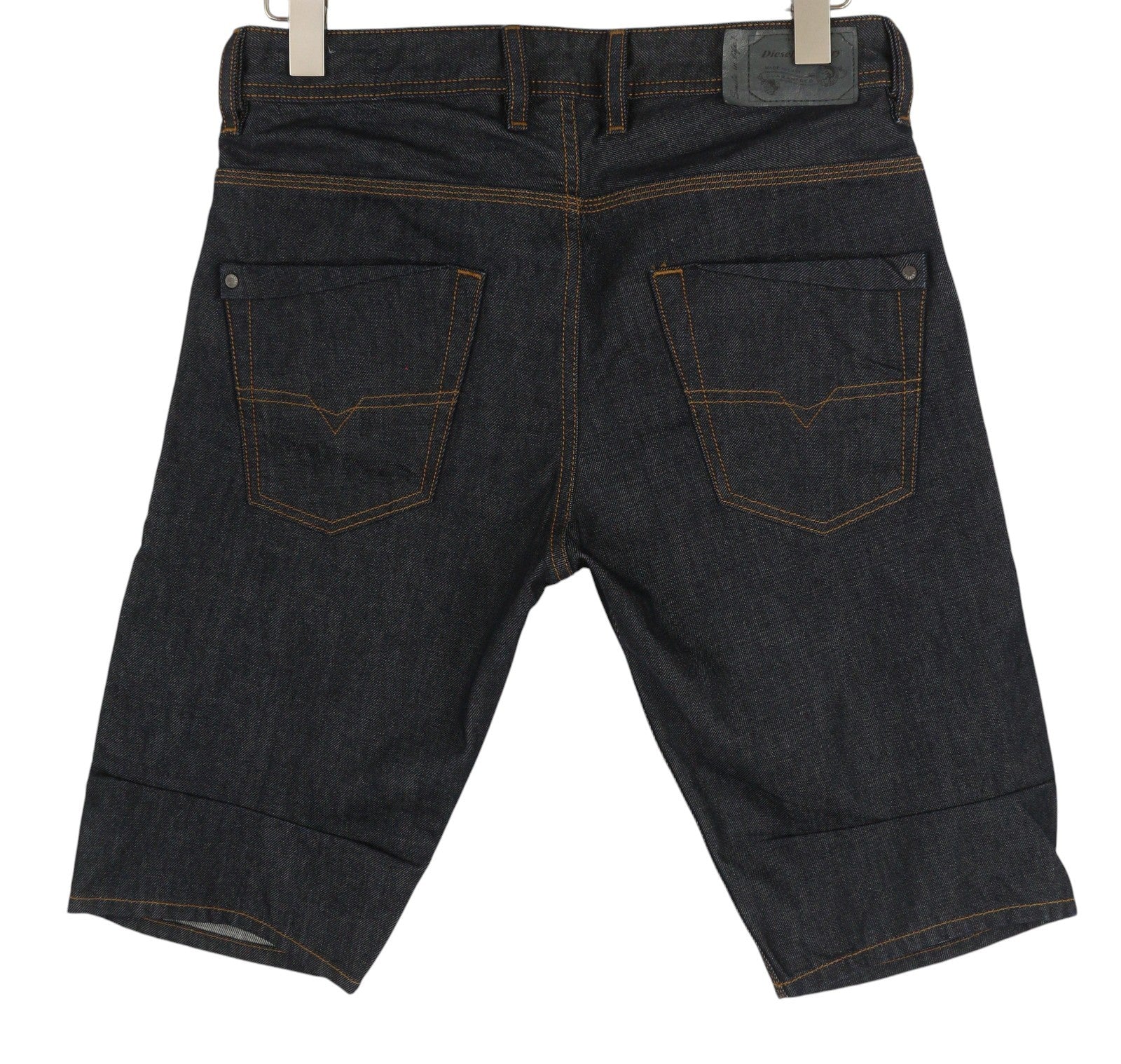 DIESEL Kroshort R8E50 vyriški šortai W29 džinsinis tamsiai mėlynas su sagomis laisvalaikio stiliumi 