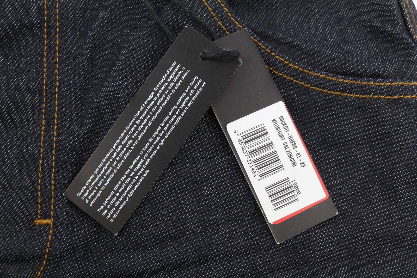 DIESEL Kroshort R8E50 vyriški šortai W29 džinsinis tamsiai mėlynas su sagomis laisvalaikio stiliumi 