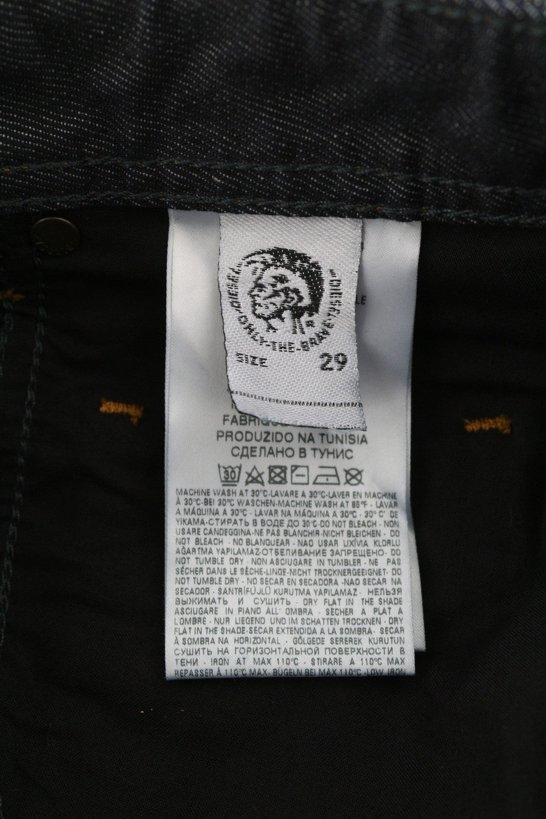 DIESEL Kroshort R8E50 vyriški šortai W29 džinsinis tamsiai mėlynas su sagomis laisvalaikio stiliumi 