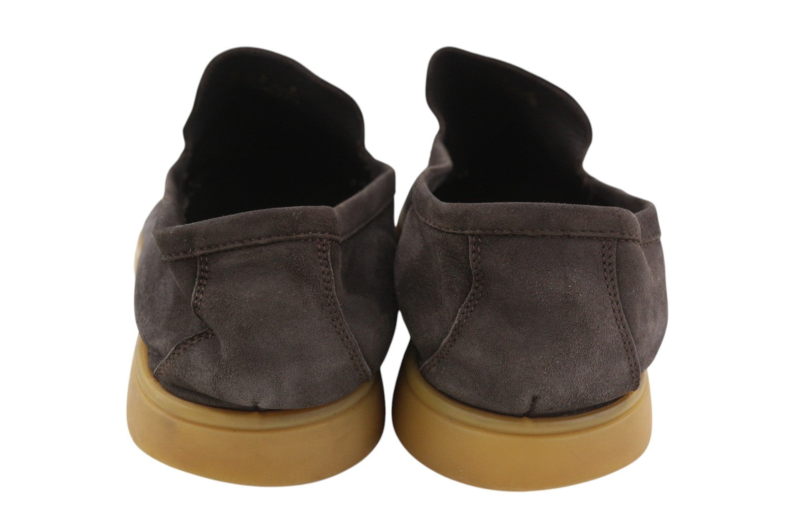 SUITSUPPLY vyriški laisvalaikio batai EU42 rudi zomšiniai odiniai migdolų nosys užsegami logotipu 