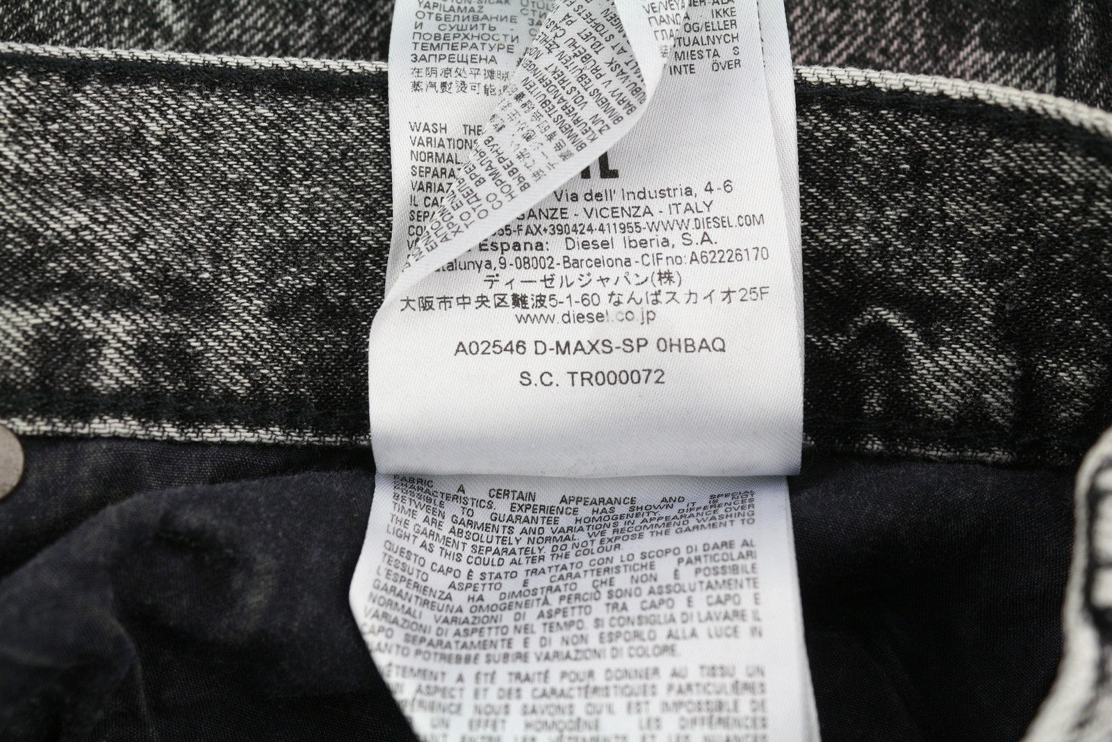 DIESEL D-Maxs-Sp vyriški šortai W29, juodi džinso spalvos, marmurinės išvaizdos, išskalbtos sagos, RRP 150 € 