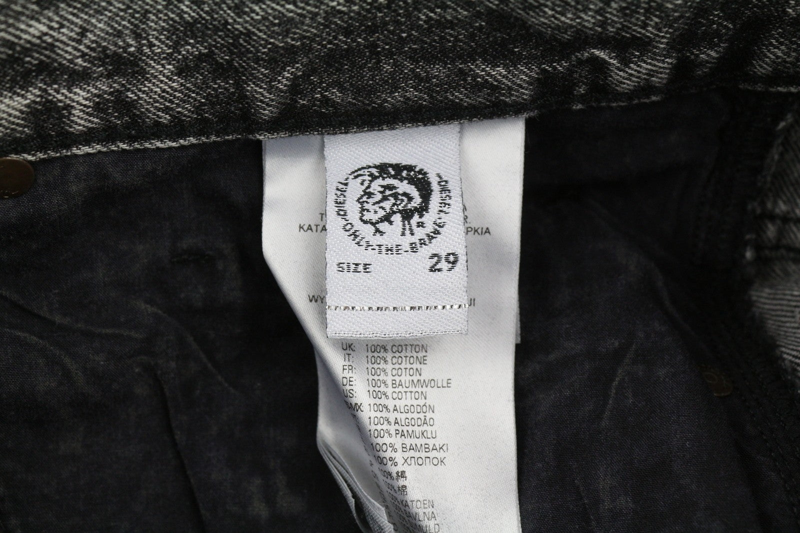 DIESEL D-Maxs-Sp vyriški šortai W29, juodi džinso spalvos, marmurinės išvaizdos, išskalbtos sagos, RRP 150 € 