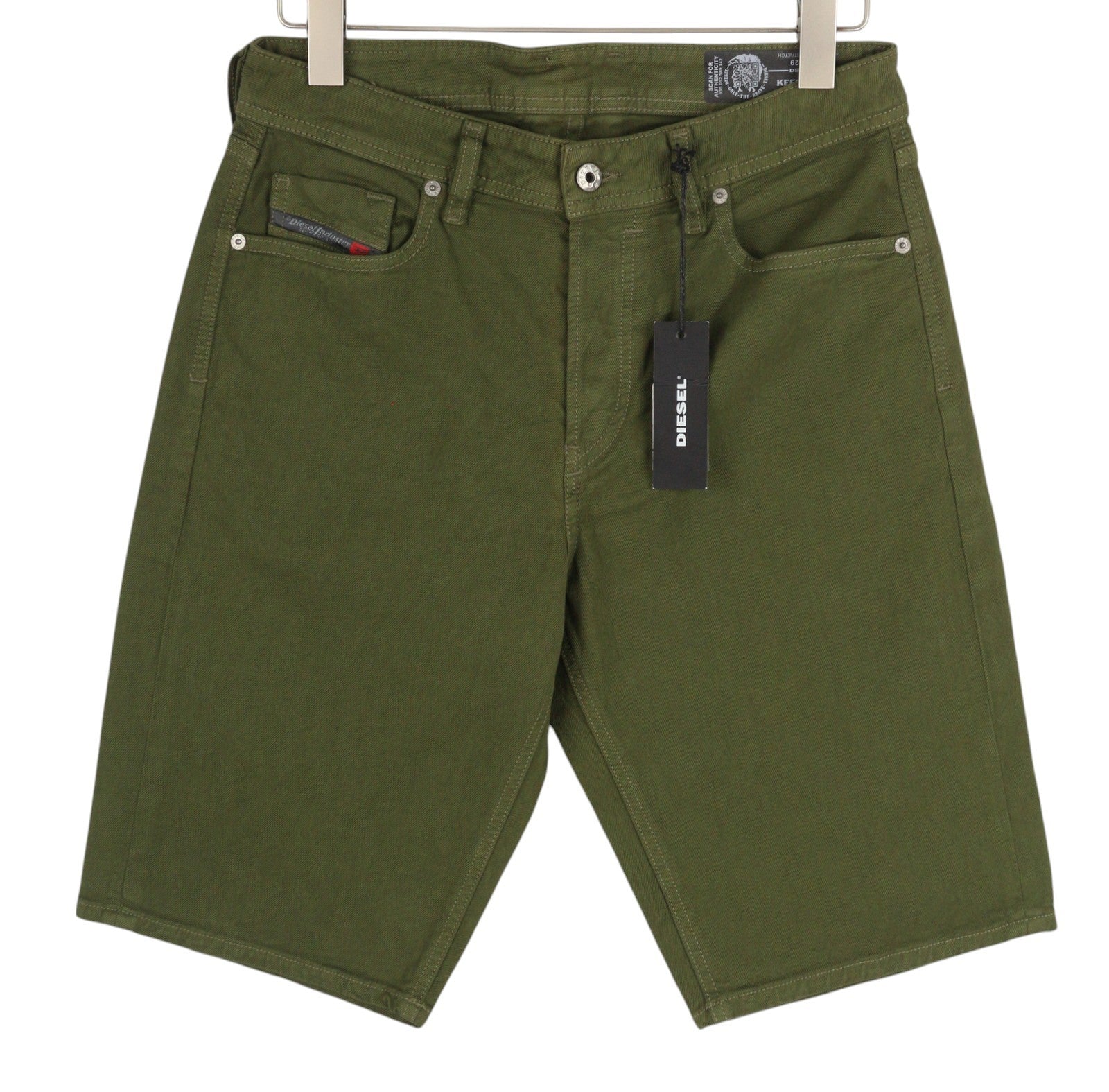 DIESEL Keeshort R6Q88 Men Shorts W29 Denim Green Bermuda Stretchy RRP€100