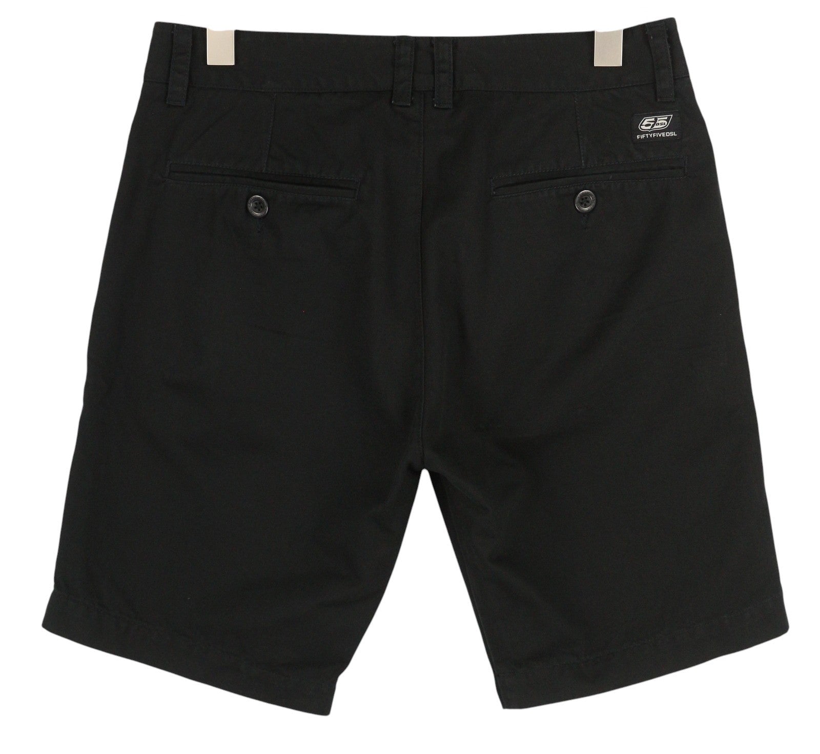 DIESEL Pertold Men Shorts W30 55DSL Chino Black Zip Fly Pockets Logo Casual