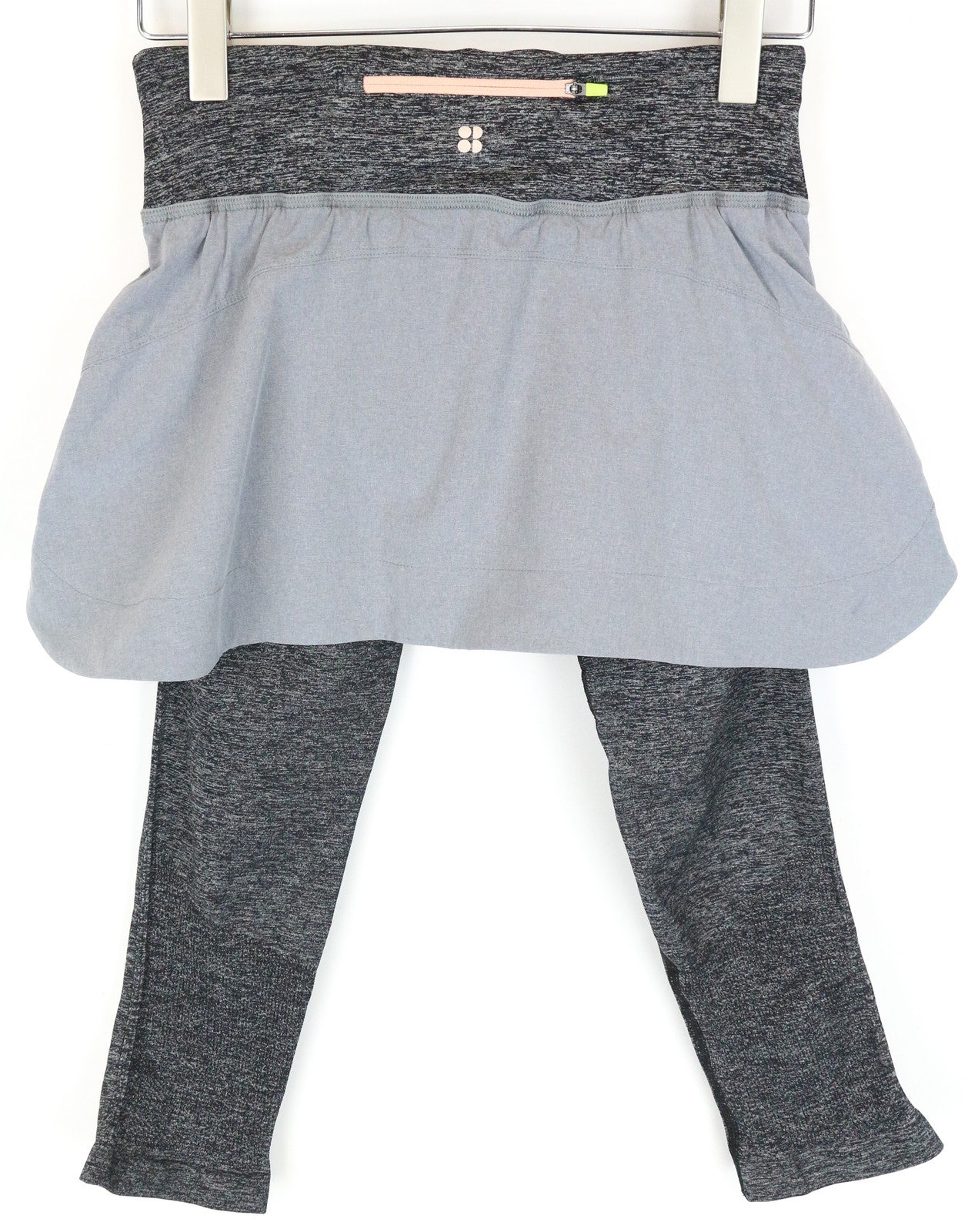 SWEATY BETTY moteriškos pilkos sluoksniuotos sportinės tamprės su kapri sijonu ~W26 Sporto apranga 