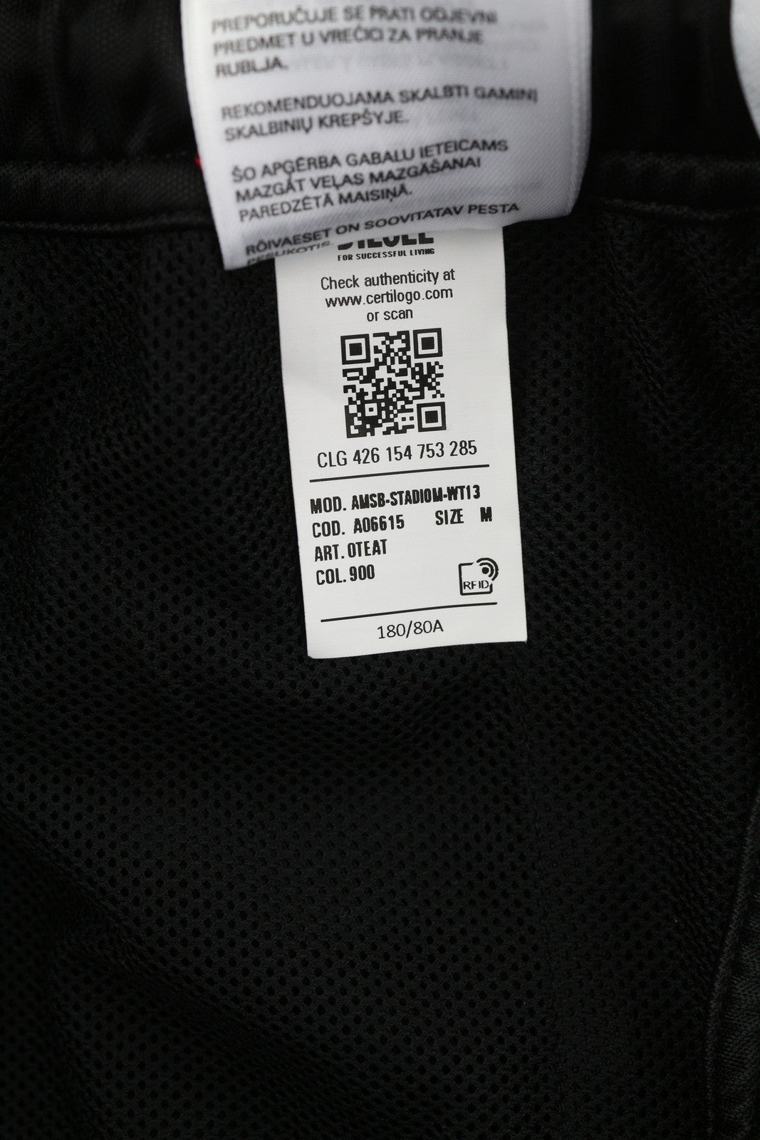 DIESEL Amsb-Stadiom-WT13 vyriški šortai M 55DSL sportinis bėgimo takelis juodi RRP 100 € 