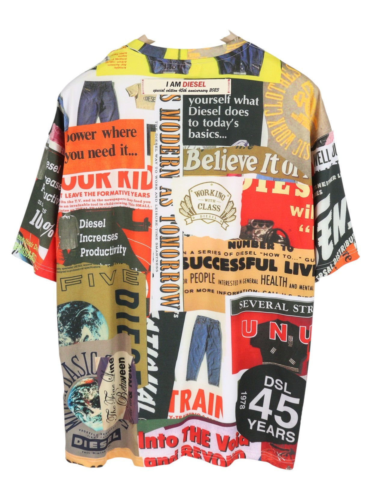 DIESEL Ann45-T-Boxt vyriški marškinėliai L 125 € 125 € spalvingais raštuotais kakleliu* 
