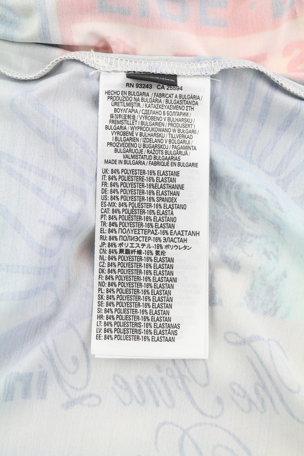 DIESEL Ann45-T-Boxt vyriški marškinėliai L 125 € 125 € spalvingais raštuotais kakleliu* 