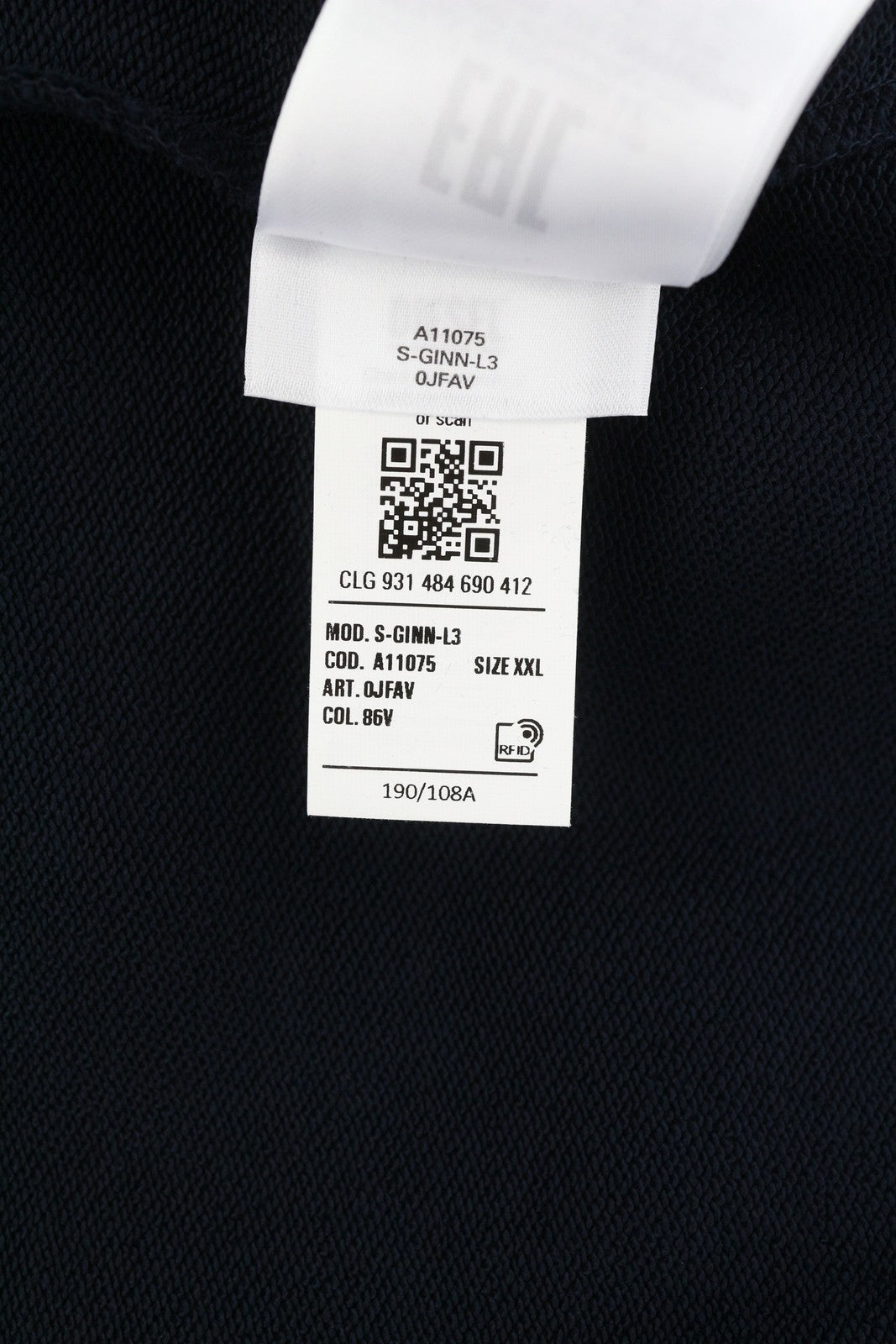 DIESEL S-Ginn-L3 Vyriški megztiniai 2XL tamsiai mėlyni megztiniai su kaklu, RRP 150 