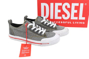 DIESEL S-Athos žemakulniai vyriški sportbačiai, EU45, tamsiai rudi, žemakulniai, su raišteliais, migdolų nosele, RRP 175 € 