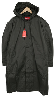 DIESEL J-Coat vyriška striukė 54, juoda, dengta, su gobtuvu ir be pamušalo, RRP 375 € 