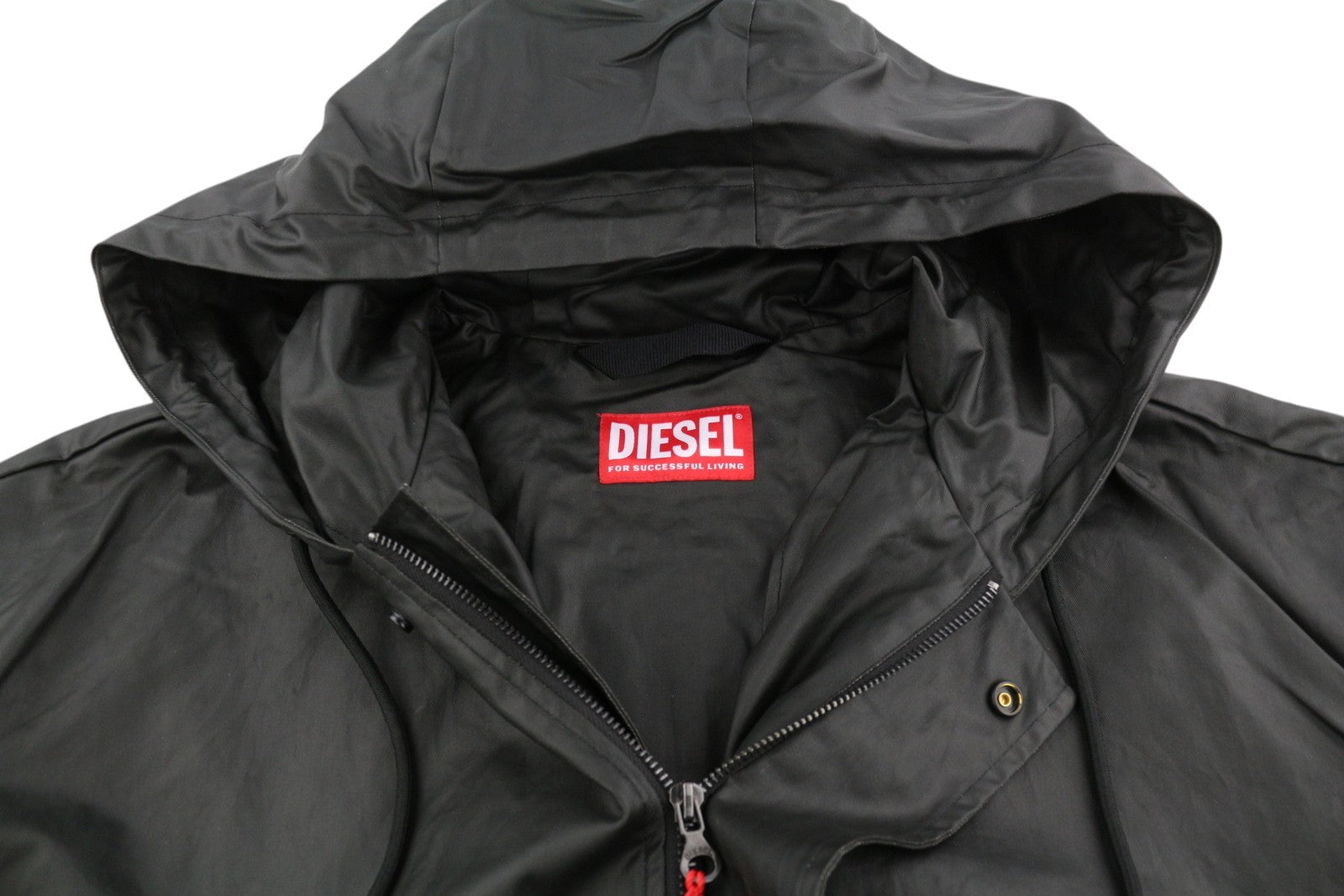 DIESEL J-Coat vyriška striukė 54, juoda, dengta, su gobtuvu ir be pamušalo, RRP 375 € 