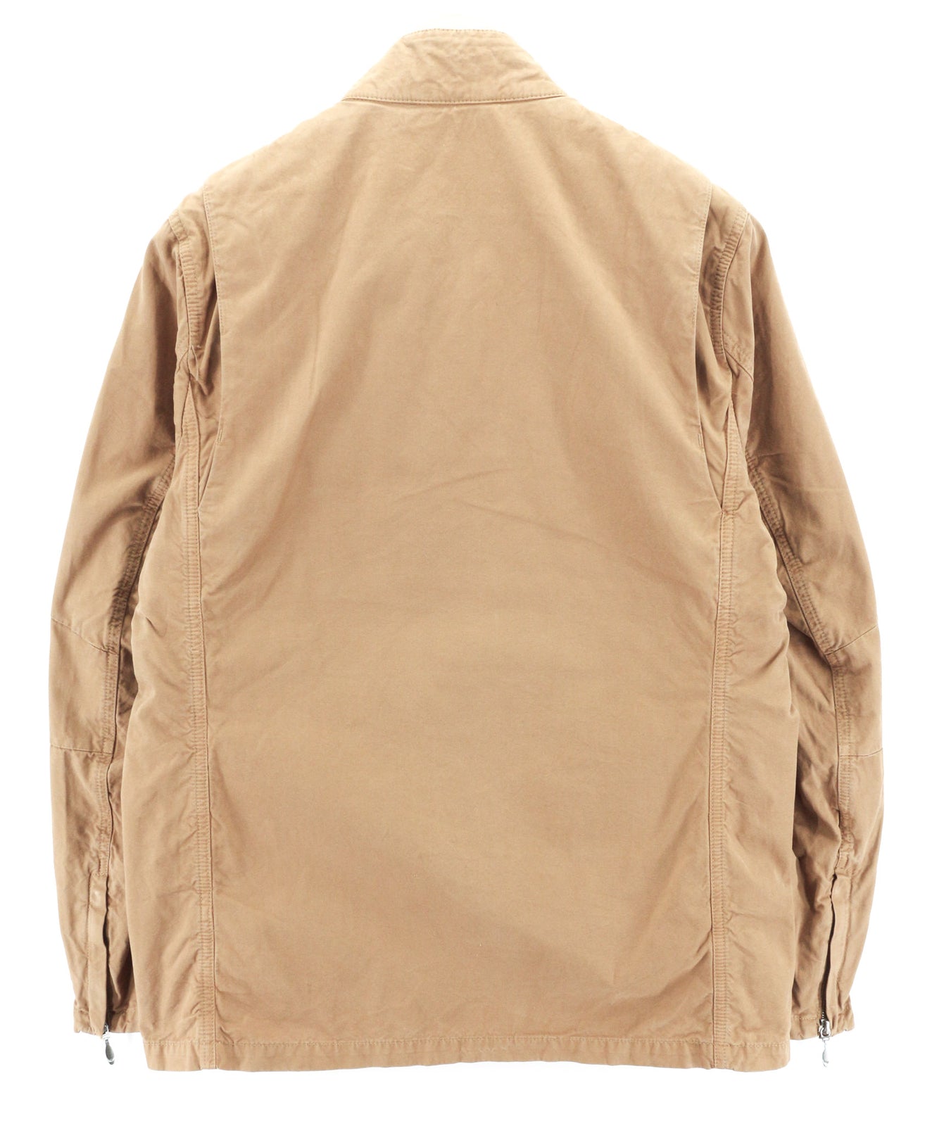 NUDIE JEANS Mick vyriška striukė M ruda su uždėtinėmis kišenėmis, užtrauktuku ir be pamušalo, užtrauktuku, rankogaliais su logotipu. 