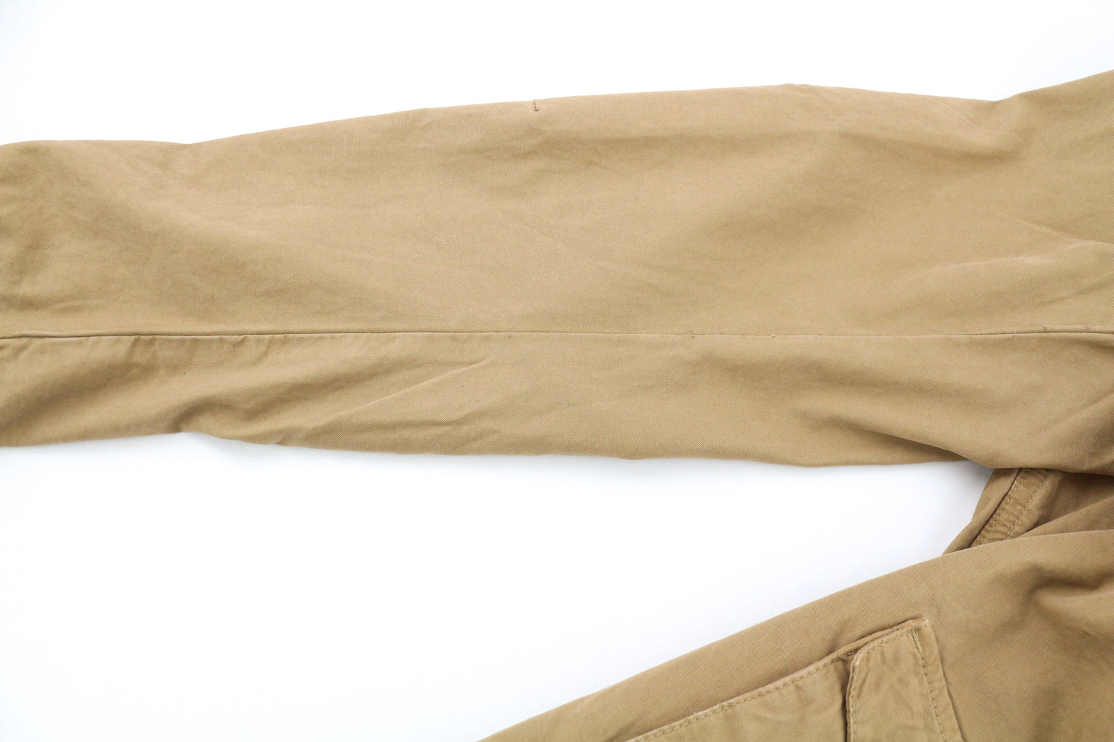 NUDIE JEANS Mick Men Jacket S Brown Patch Pockets Zipper Unlined Zip Cuff Logo