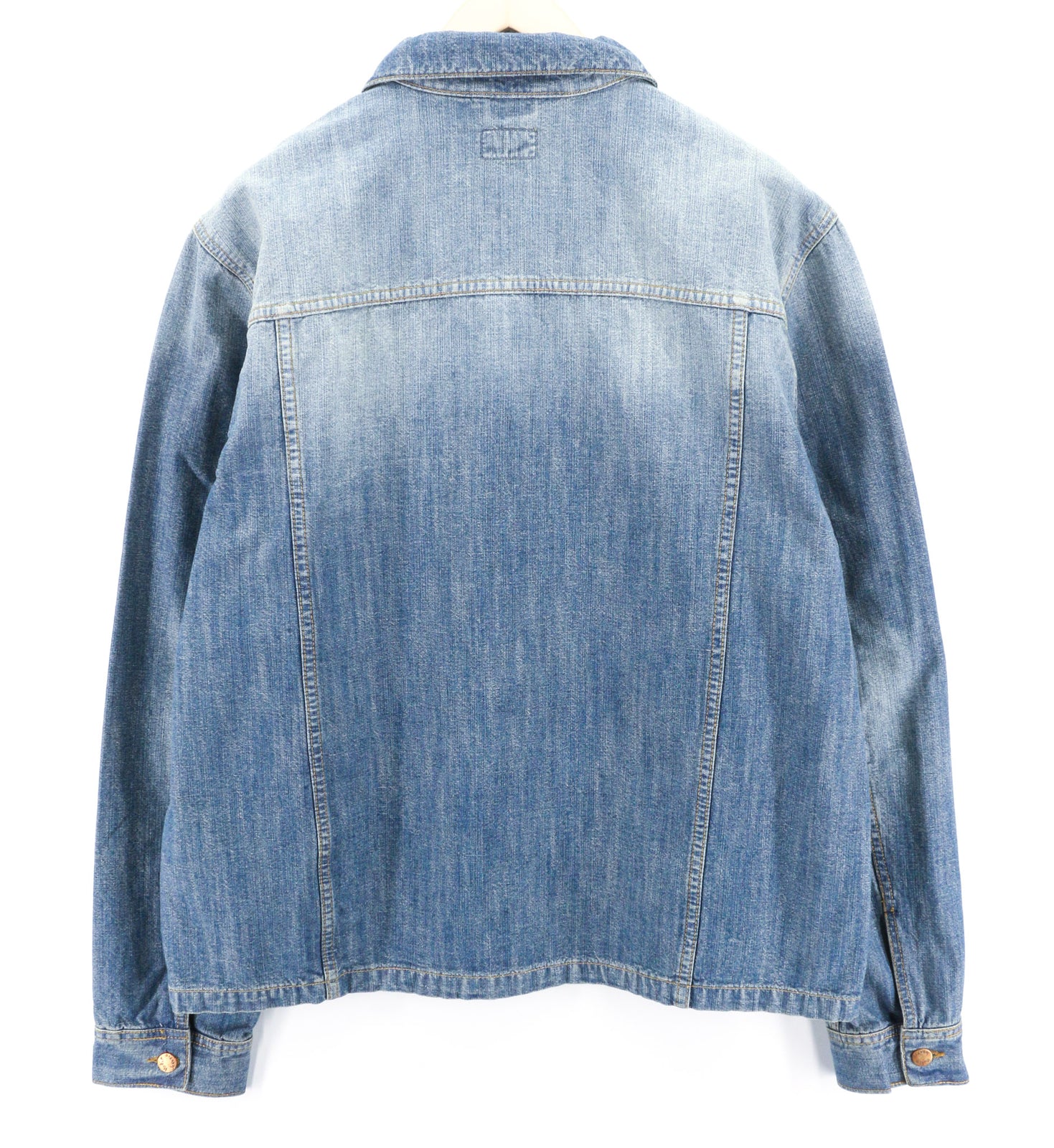 NUDIE JEANS Ronny vyriška striukė 2XL dydžio indigo stiliaus kombinezonas su logotipu ir sagomis 