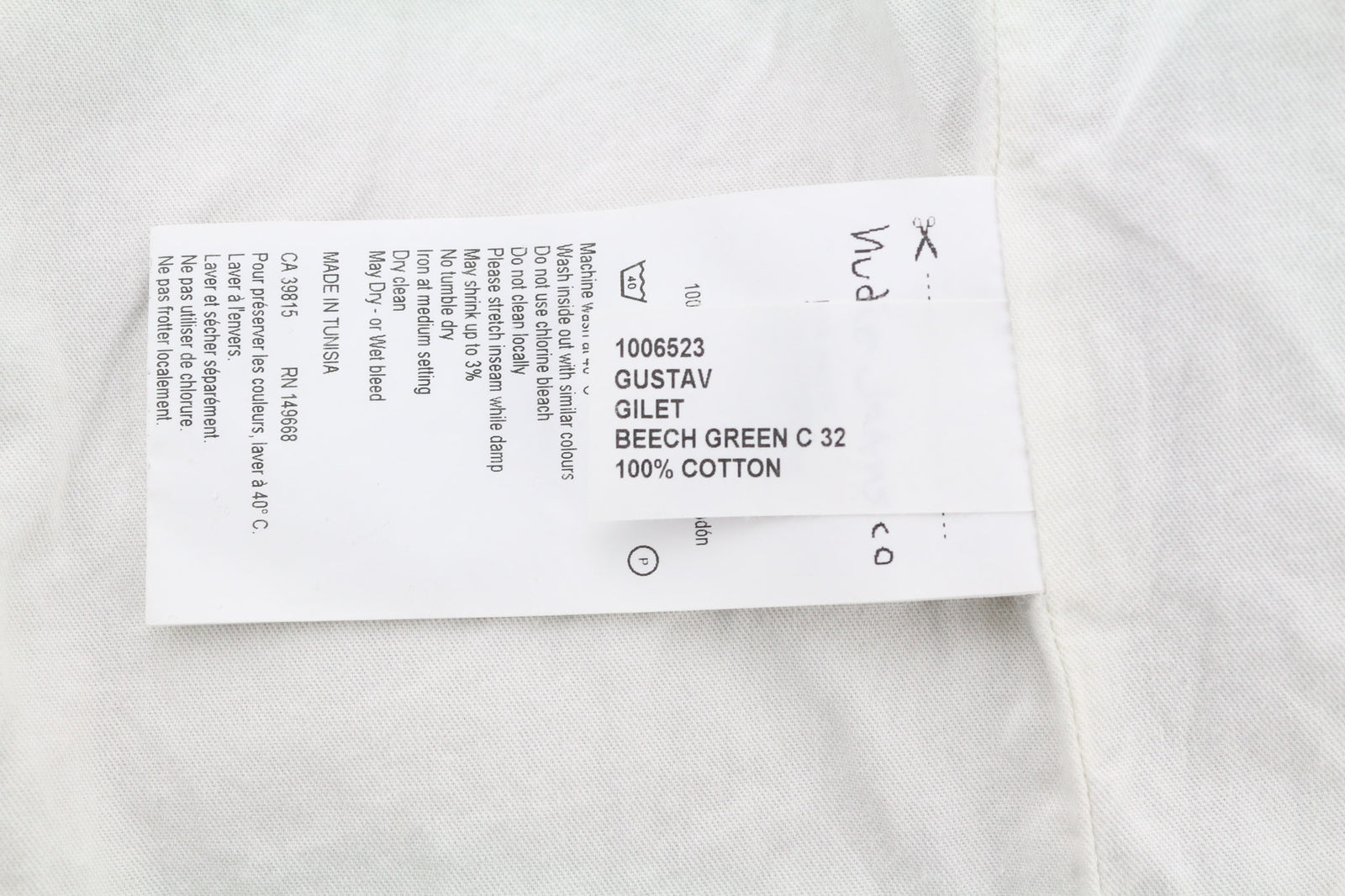 NUDIE JEANS Gustav vyriška liemenė M, buko žalia, ekologiška, su sagomis, kišenėmis, plona pamušalu. 