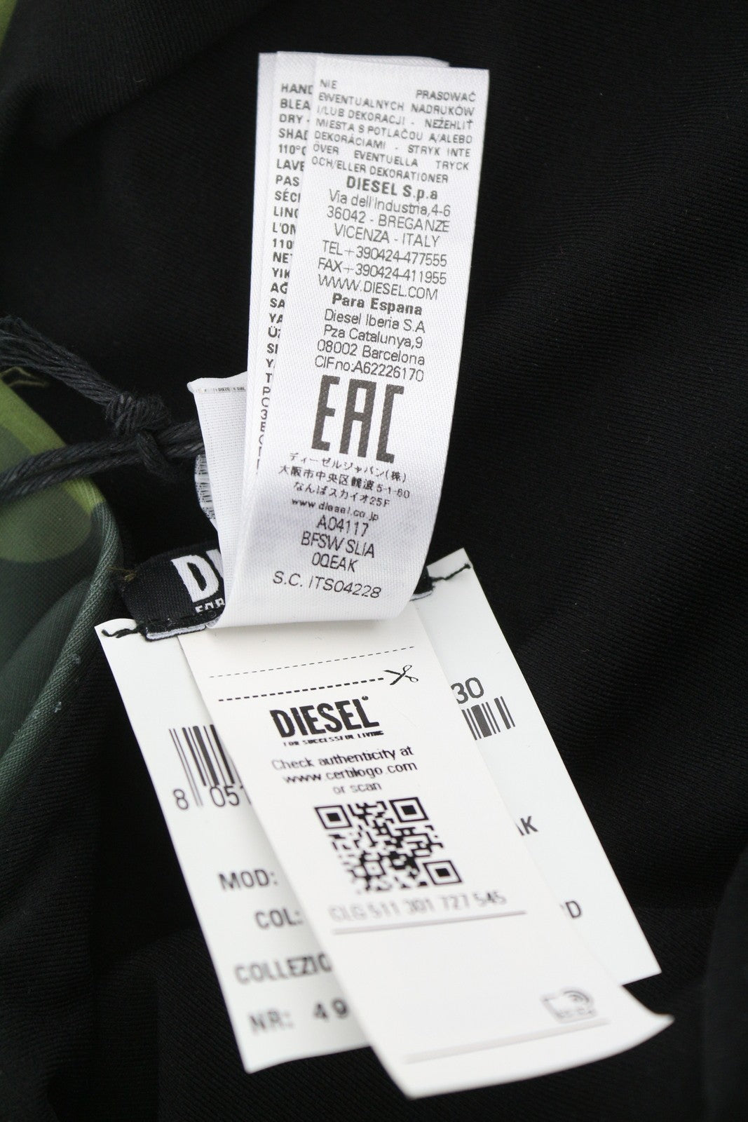 DIESEL Bfsw-Slia Intero moteriškas maudymosi kostiumėlis S, žalias, kamufliažinis, RRP 125 €, tamprus 