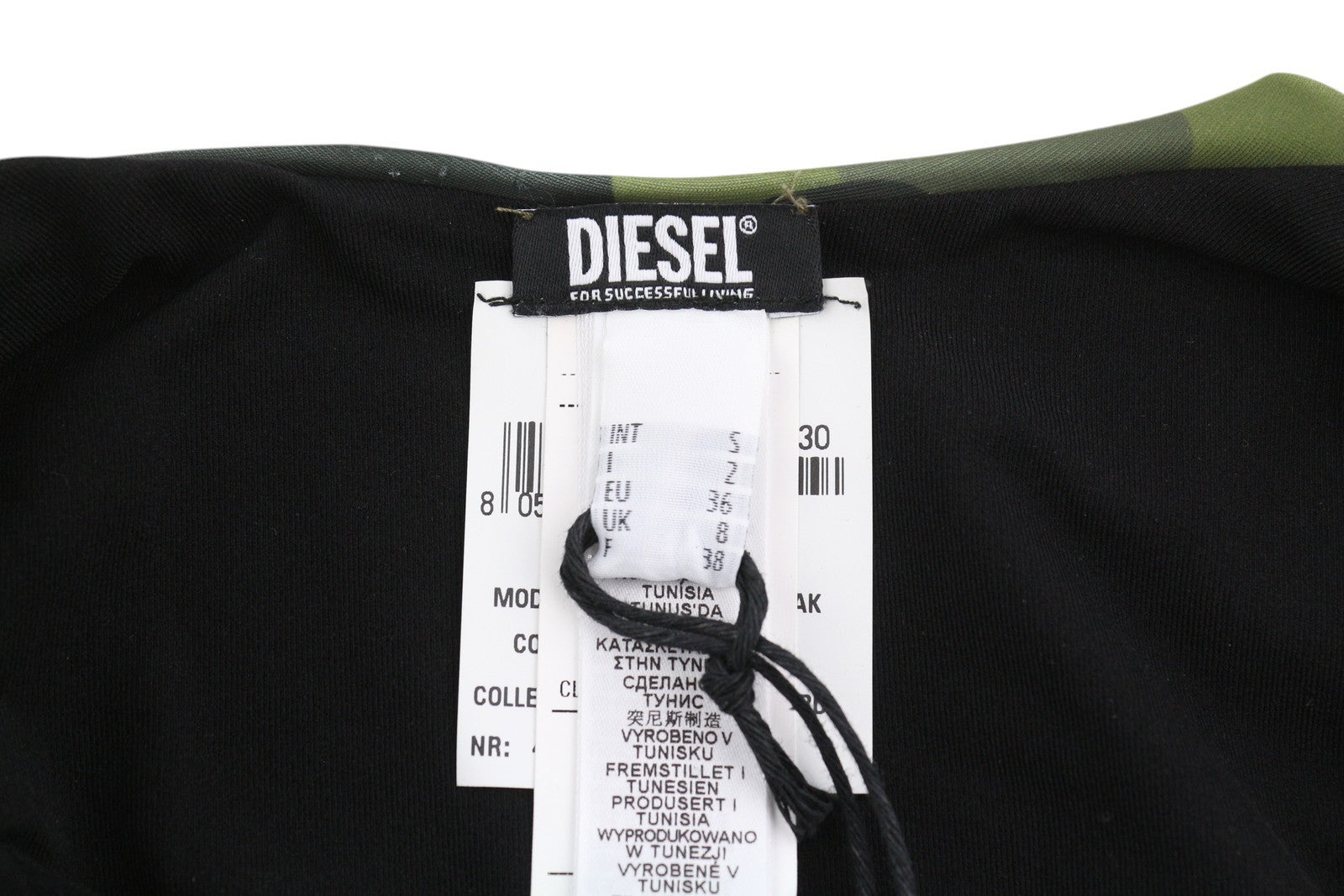 DIESEL Bfsw-Slia Intero moteriškas maudymosi kostiumėlis S, žalias, kamufliažinis, RRP 125 €, tamprus 