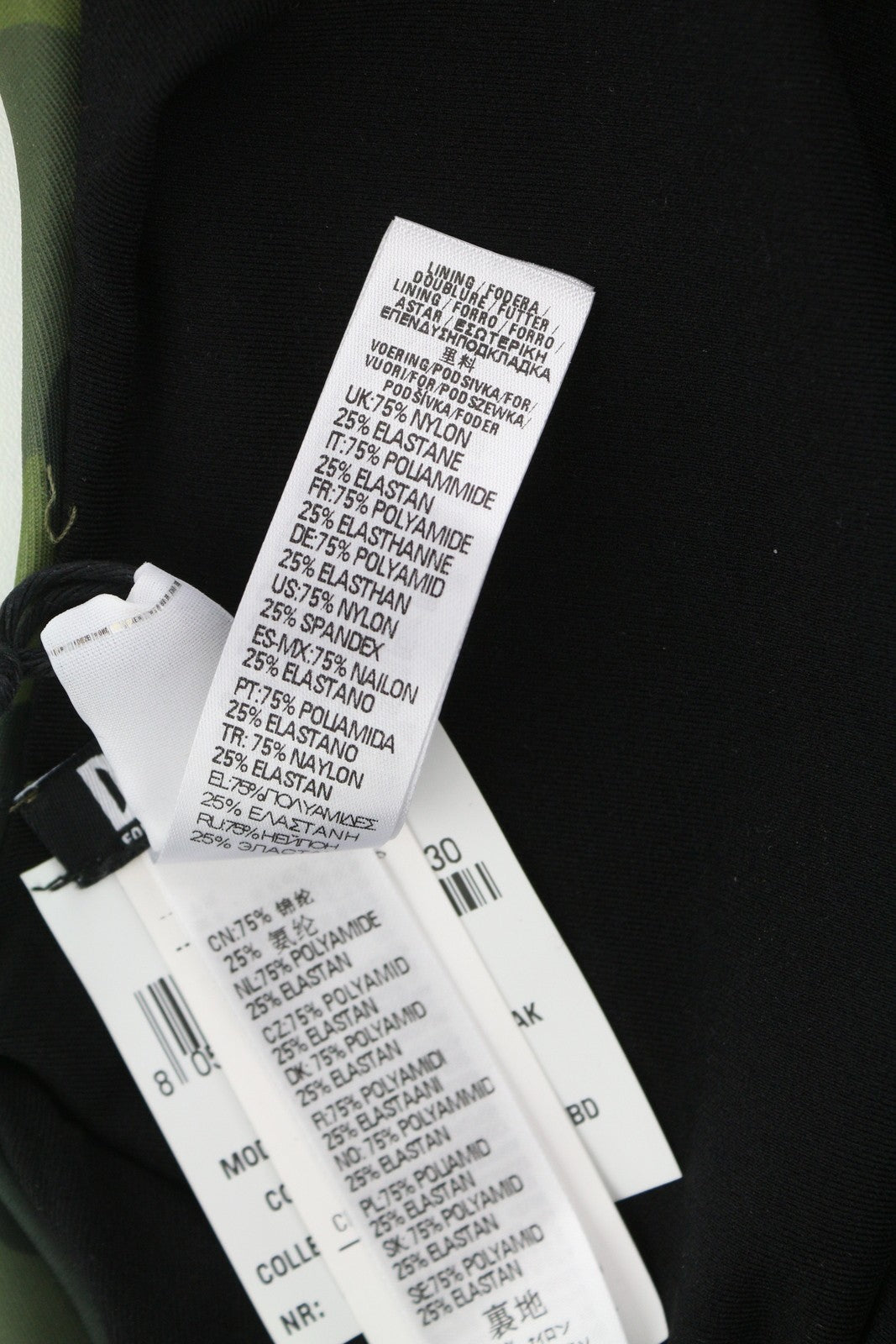 DIESEL Bfsw-Slia Intero moteriškas maudymosi kostiumėlis S, žalias, kamufliažinis, RRP 125 €, tamprus 