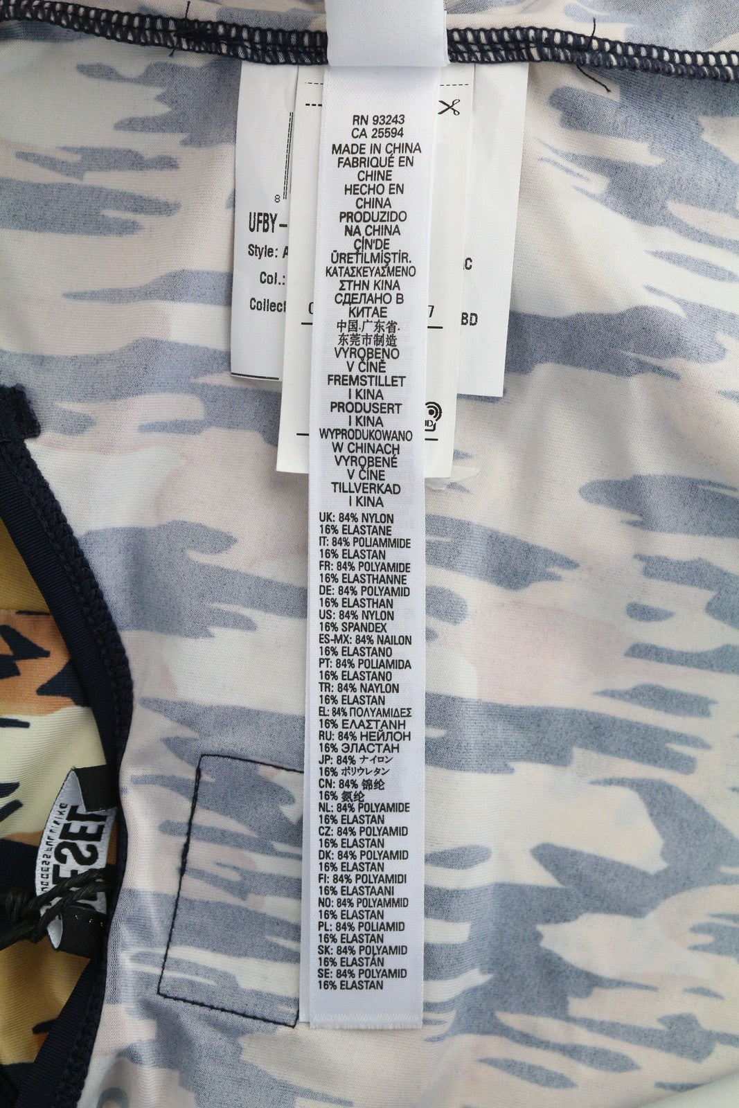 DIESEL Ufby-Kamhalas UW moteriškas bodis S raštuotas be rankovių, tamprus logotipas