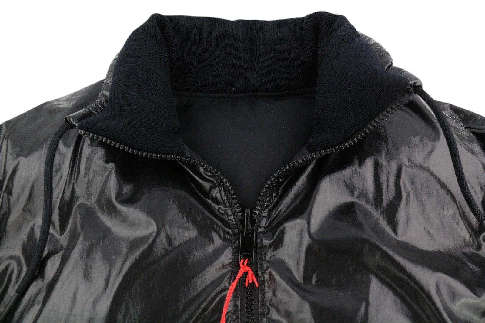 DIESEL W-Jupiter vyriška striukė L, juoda, dvipusė, blizganti, su logotipu, izoliuota, RRP 495 € 