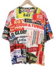 DIESEL Ann45-T-Boxt vyriški marškinėliai L 125 € 125 € spalvingais raštuotais kakleliu 