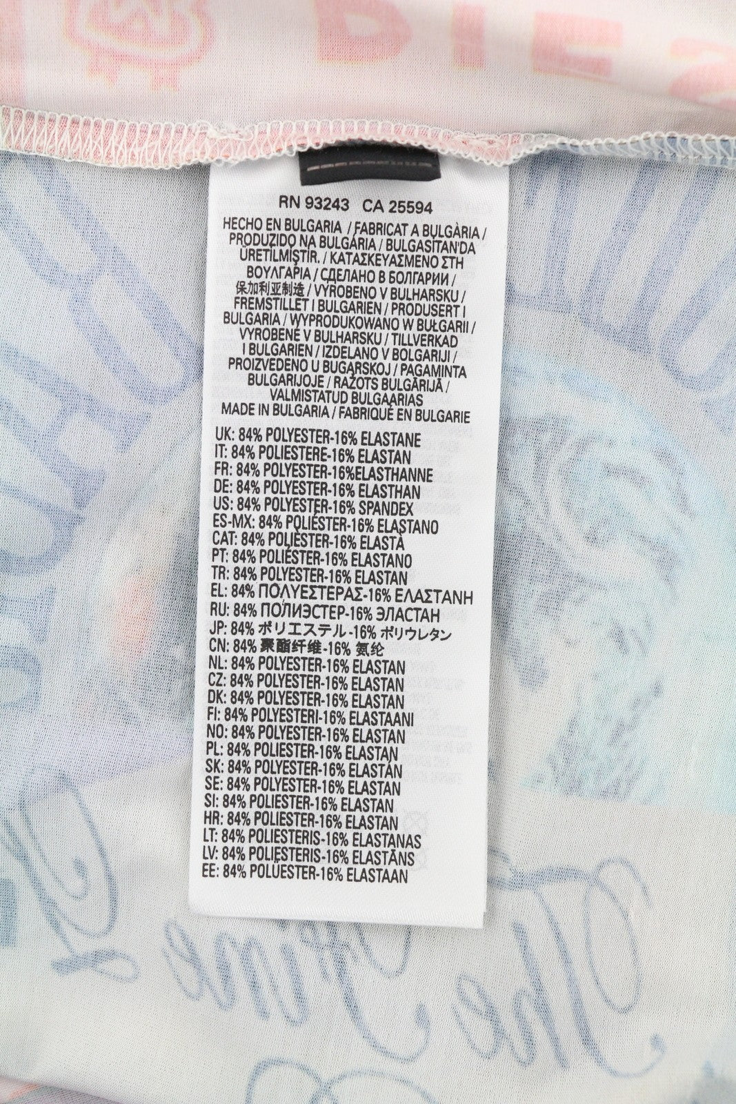 DIESEL Ann45-T-Boxt vyriški marškinėliai L 125 € 125 € spalvingais raštuotais kakleliu 