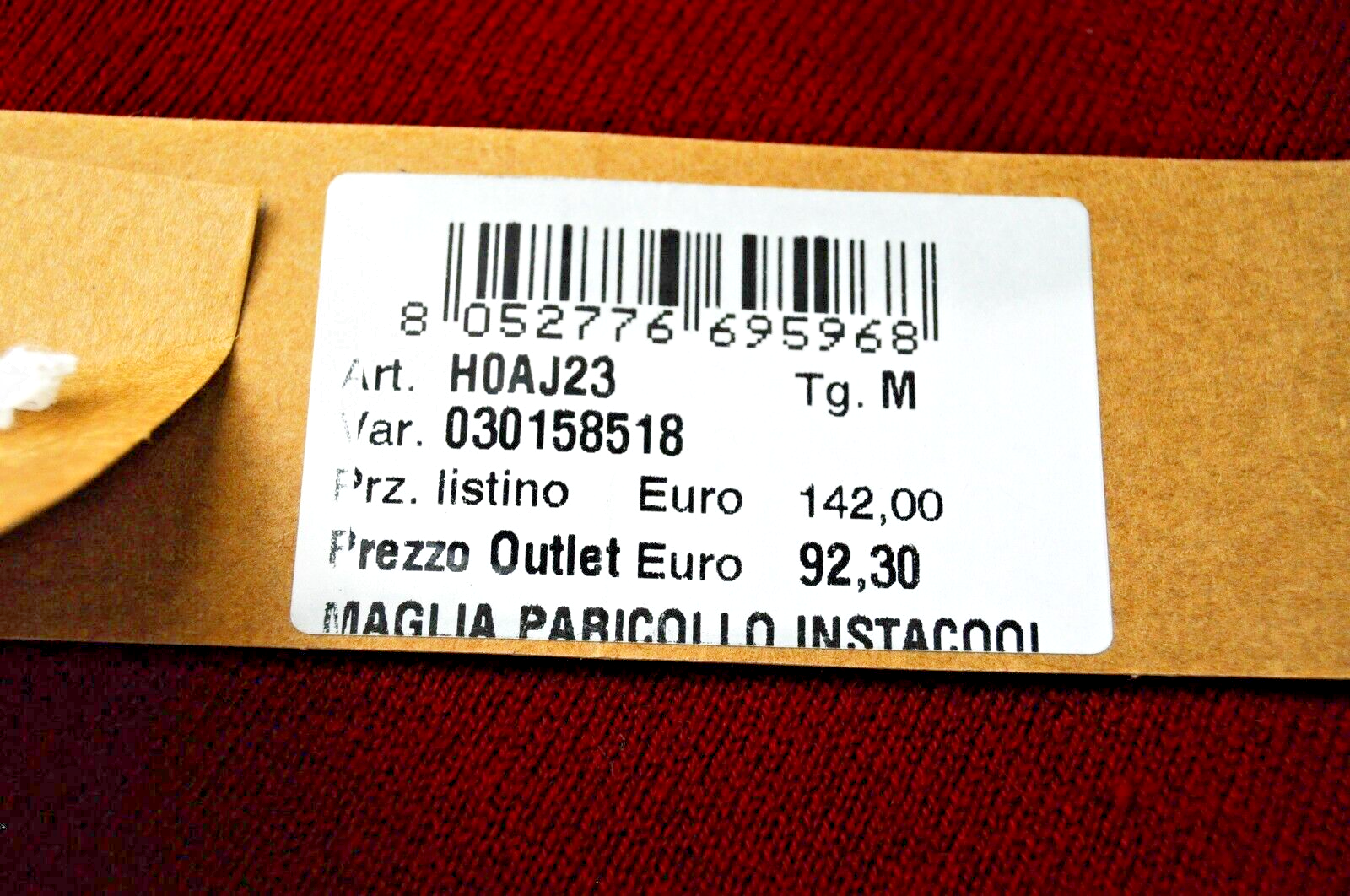 HARMONT &amp; BLAINE vyriškas raudonas vilnos mišinio ilgomis rankovėmis megztinis 