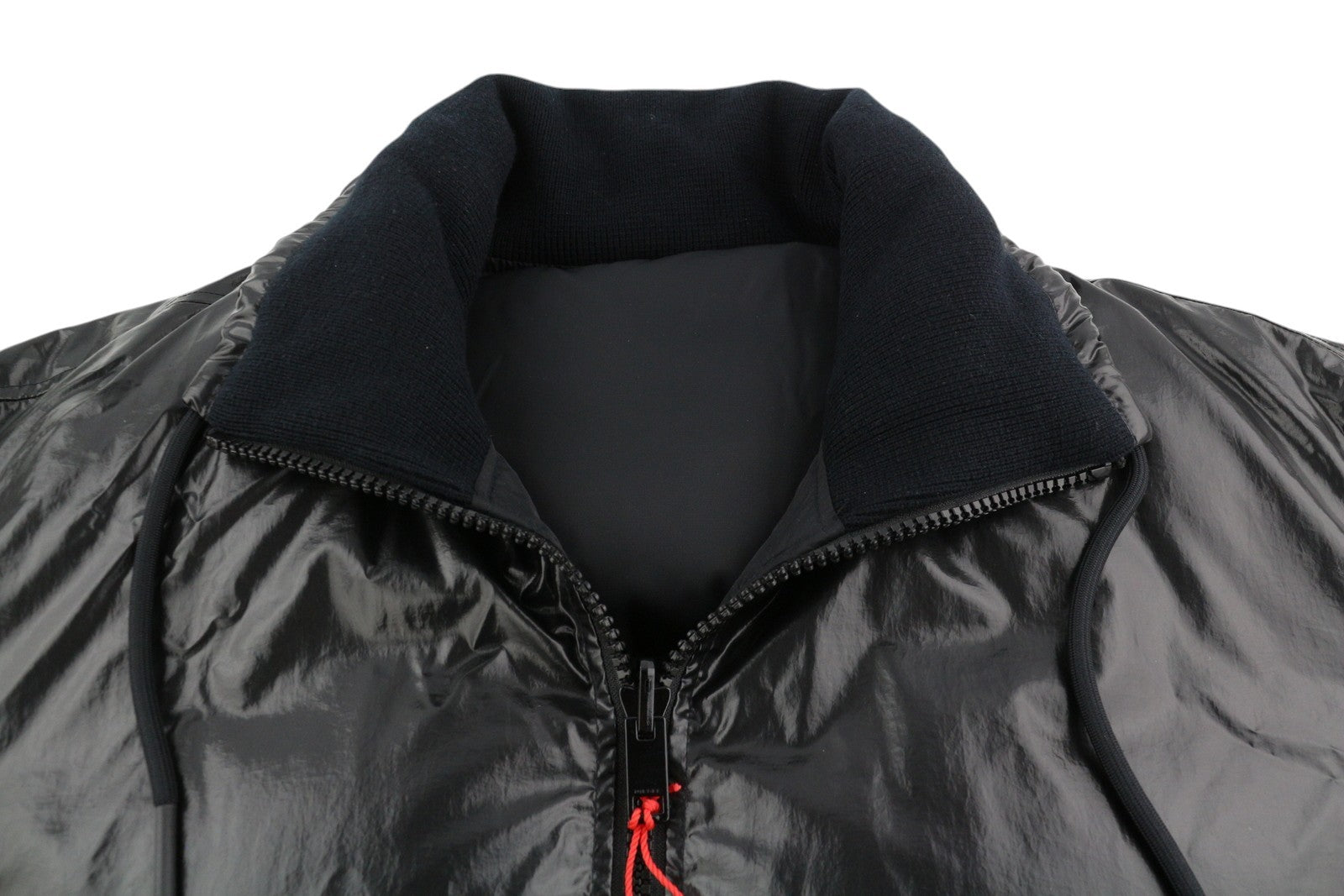 DIESEL W-Jupiter vyriška striukė XL, juoda, dvipusė, blizganti, izoliuota, RRP 495 € 