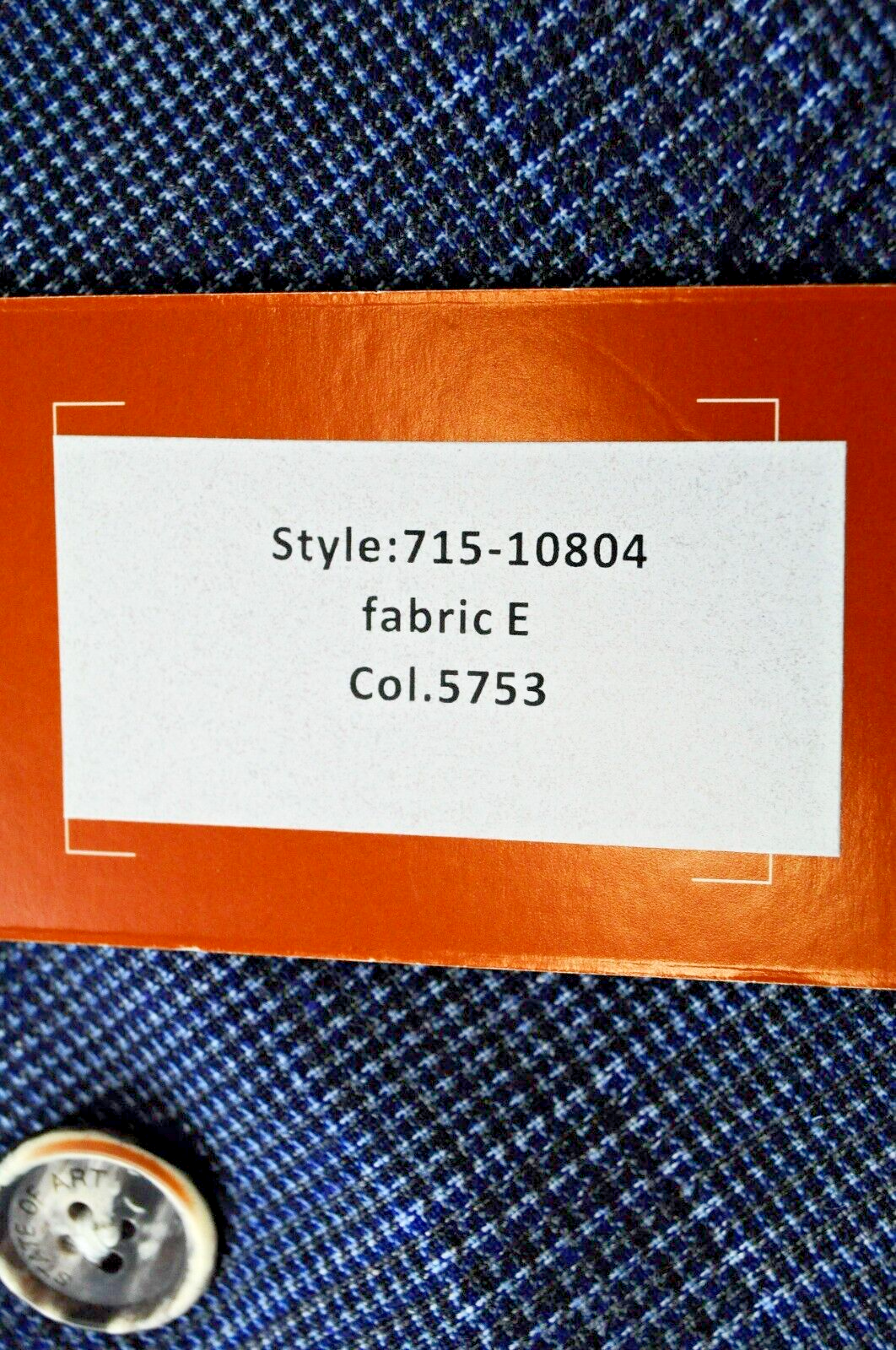 „STATE OF ART“ vyriškas L dydžio mėlynas languotas vieneilis švarkas su įpjova apykakle 