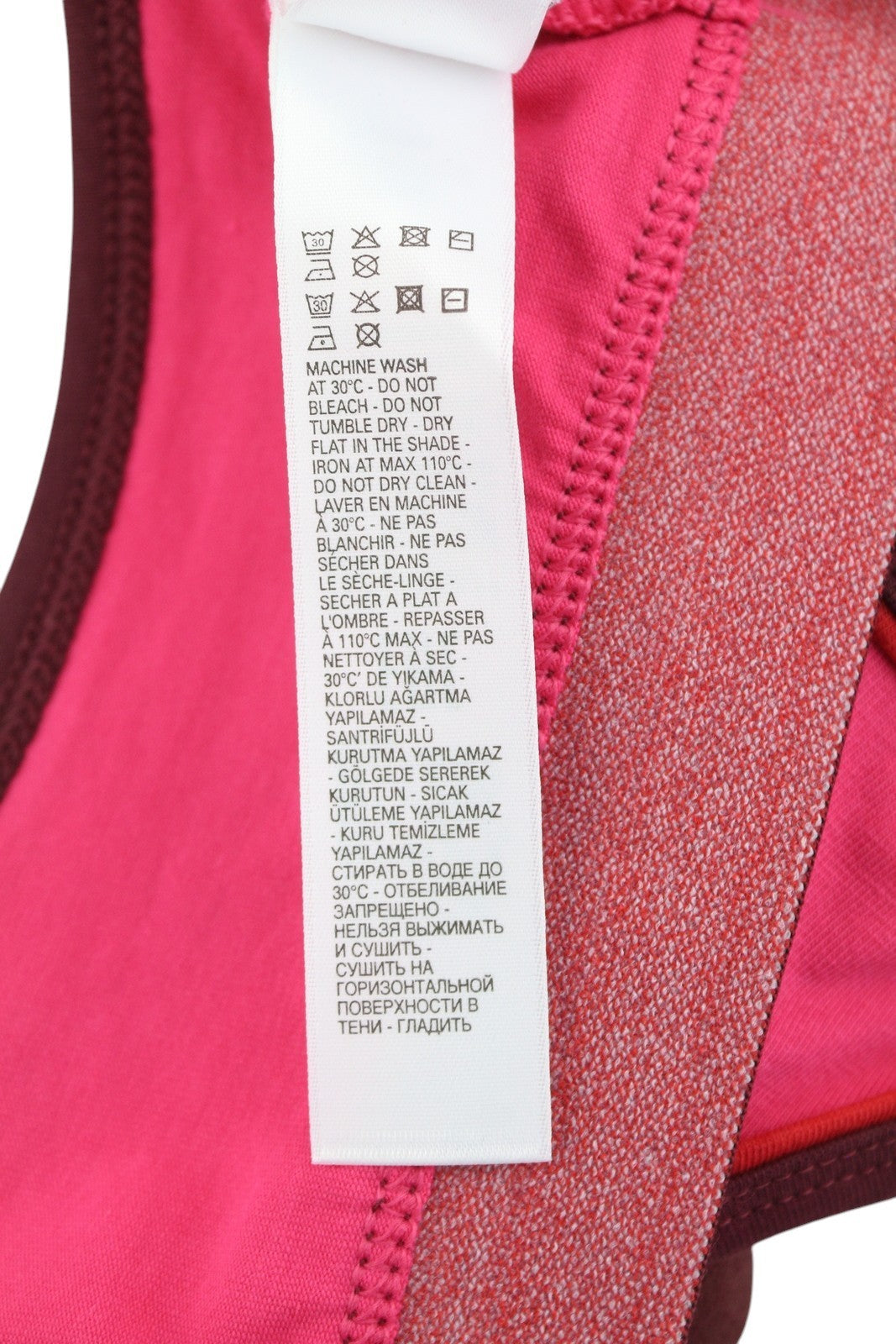 DIESEL Ufsb-Mileys moteriška sportinė liemenėlė S rožinė be rankovių apvaliu kaklu tamprus logotipas