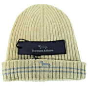HARMONT & BLAINE Men OS Brown Wool Knitted Logo Beanie Hat Unisex