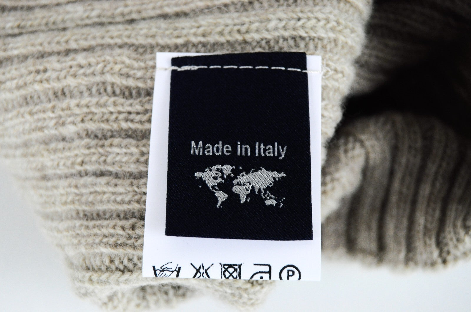 HARMONT & BLAINE Men OS Brown Wool Knitted Logo Beanie Hat Unisex