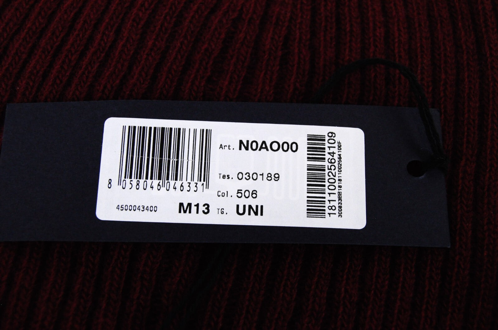 HARMONT &amp; BLAINE vyriška raudona vilnonė megzta kepurė su logotipu ir unisex logotipu 