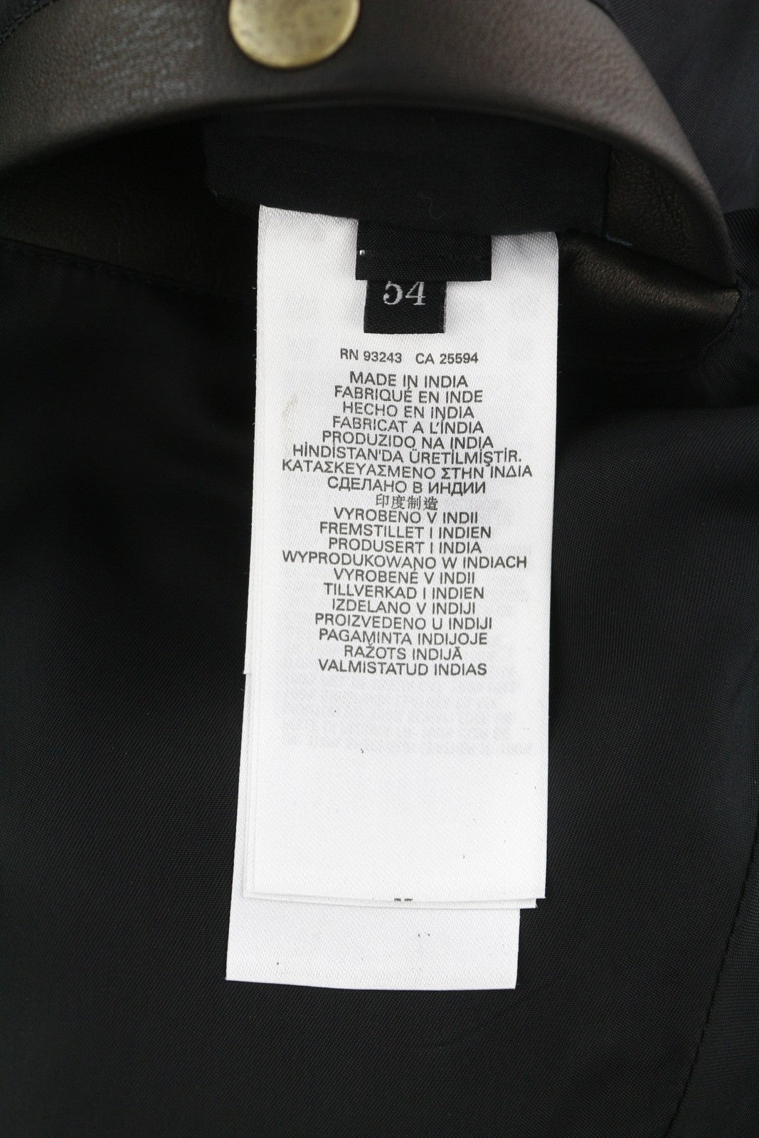 DIESEL L-Metalo vyriška striukė 54 juoda avikailio oda su užtrauktuku ir logotipu, rekomenduojama kaina – 795 € 